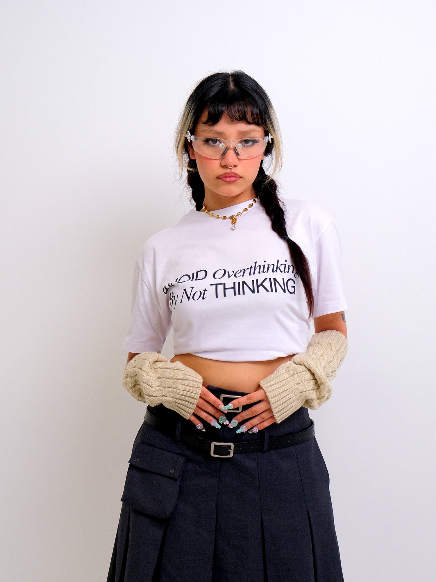 Avoid Thinking T-Shirt in White