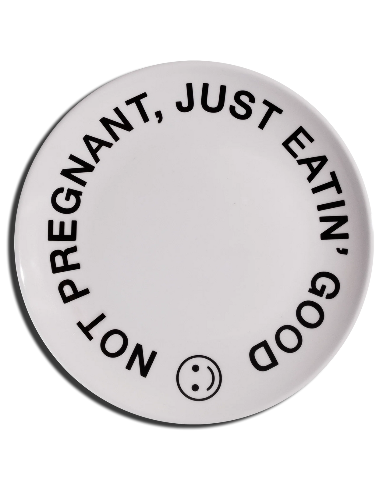 Pregnant Meme Plate (White)