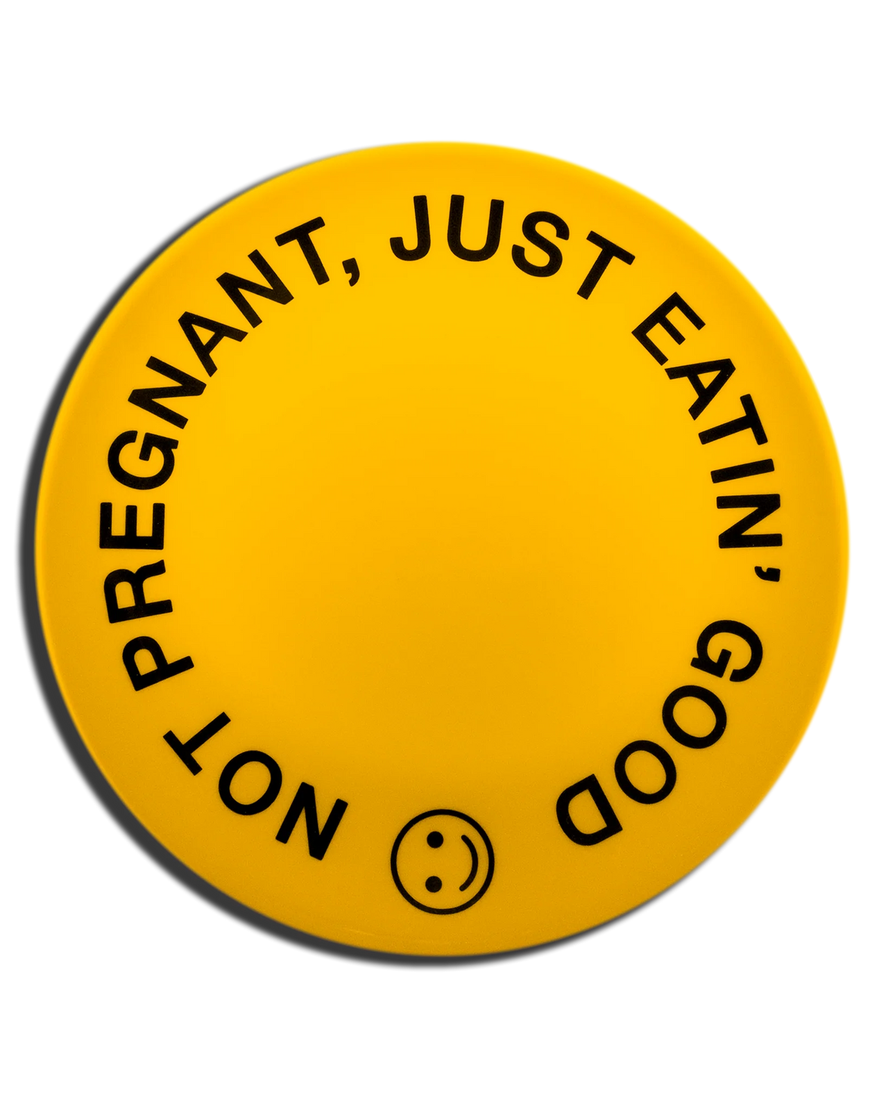 Pregnant Meme Plate (Yellow)